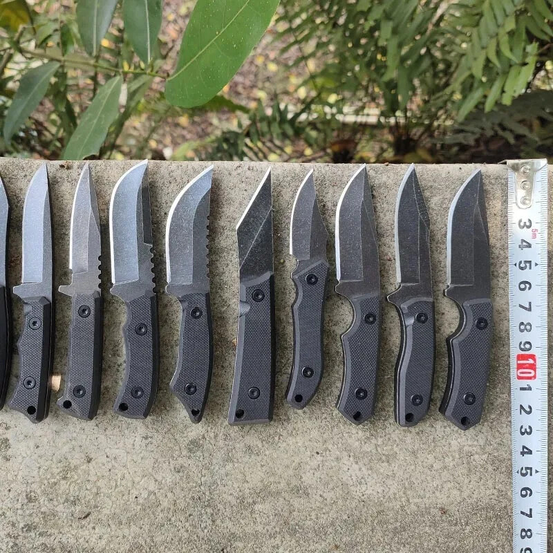 1PCS Stainless Steel Small Fixed Blade Kydex Sheath Knife G10 Handle Portable
