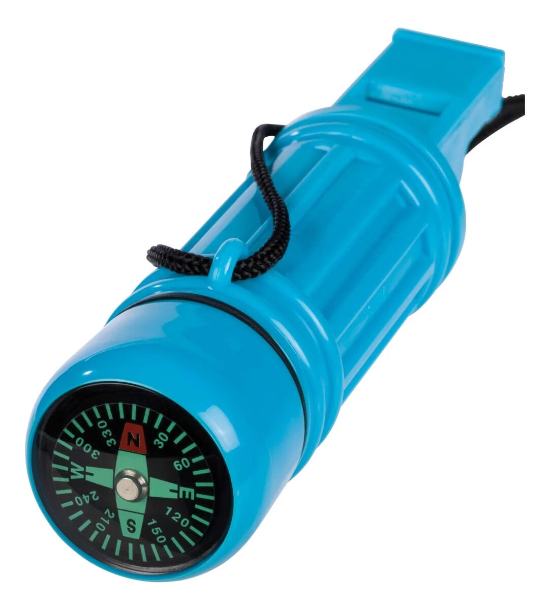 Survival Compass Match Safe Whistle Signal Mirror Flint Waterproof Storage