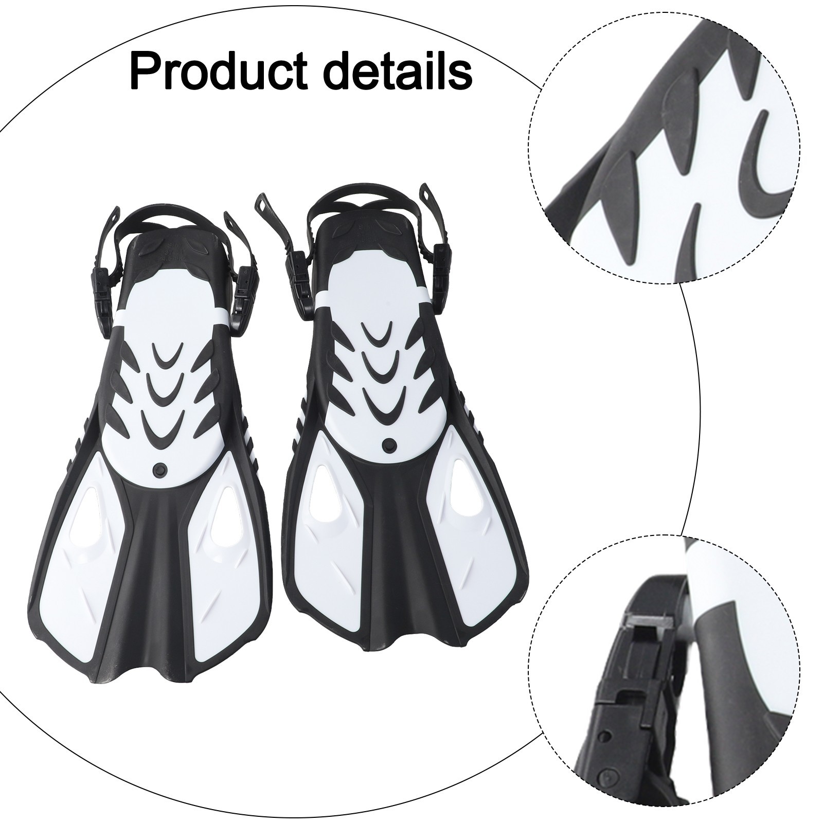 Long Distance Swimming Fins Featuring Adjustable Design for Secure Fit