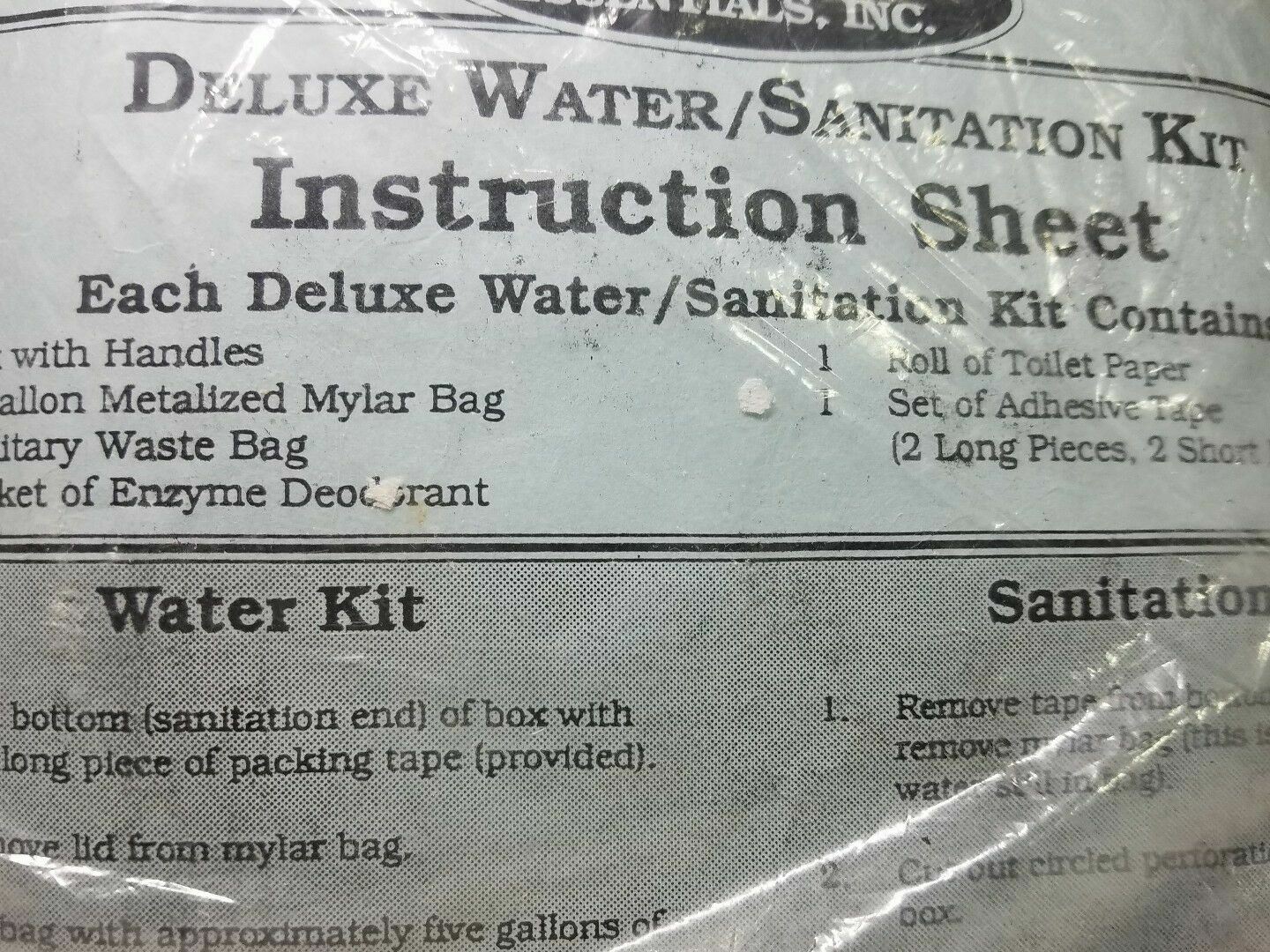 DELUXE WATER / SANITATION KIT EMERGENCY ESSENTIALS INC