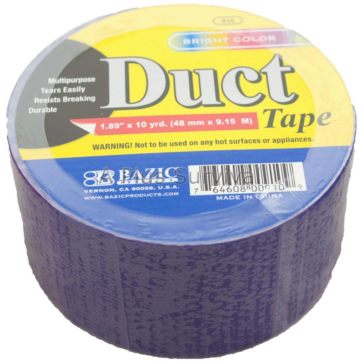 Bright Purple Camping Emergency Triage Survival Kit – Duct Tape Roll – 2″ x 30′