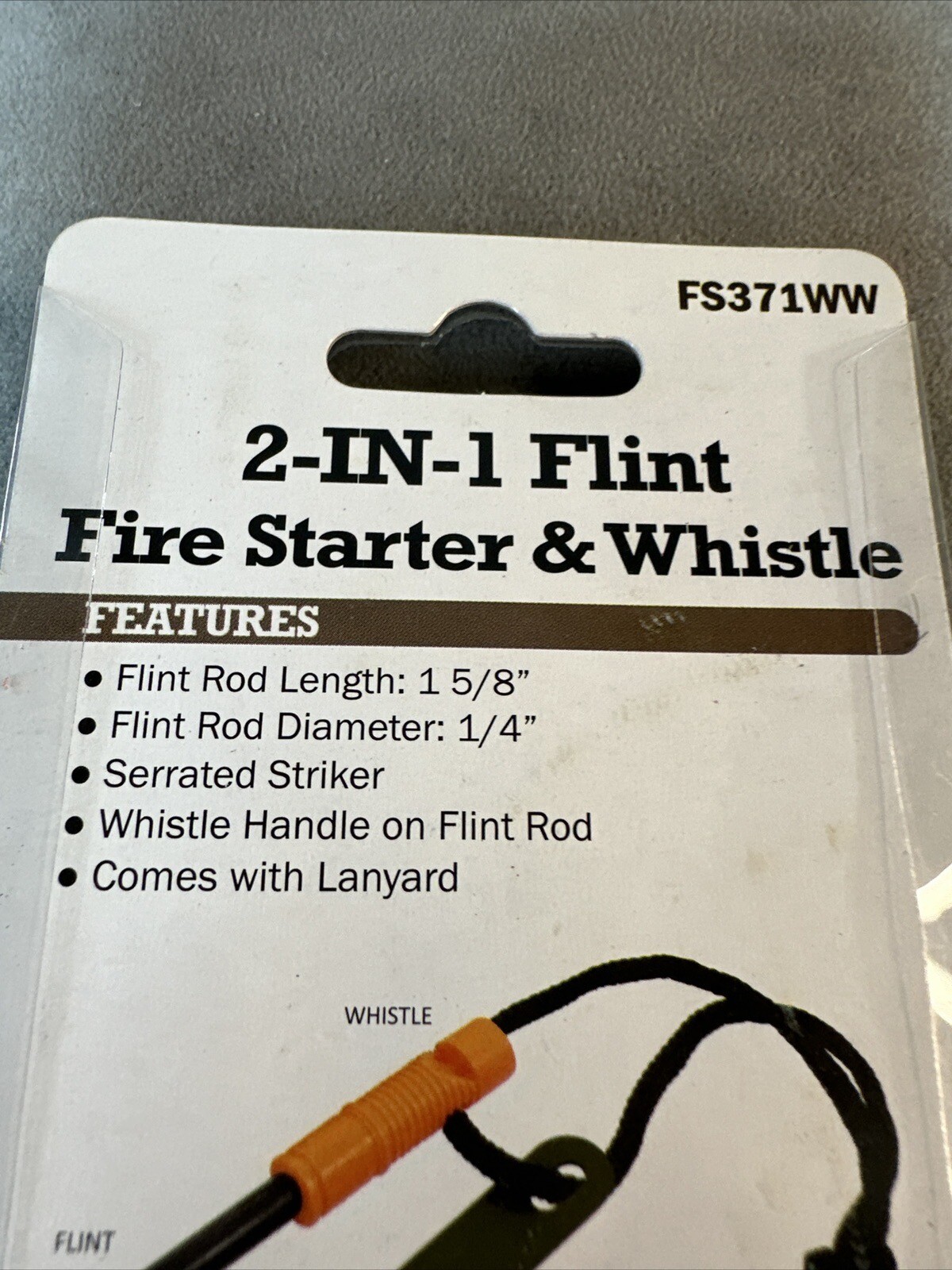Fire Starter & Whistle 2 in 1 Flint 4 Emergency camping hiking hunting