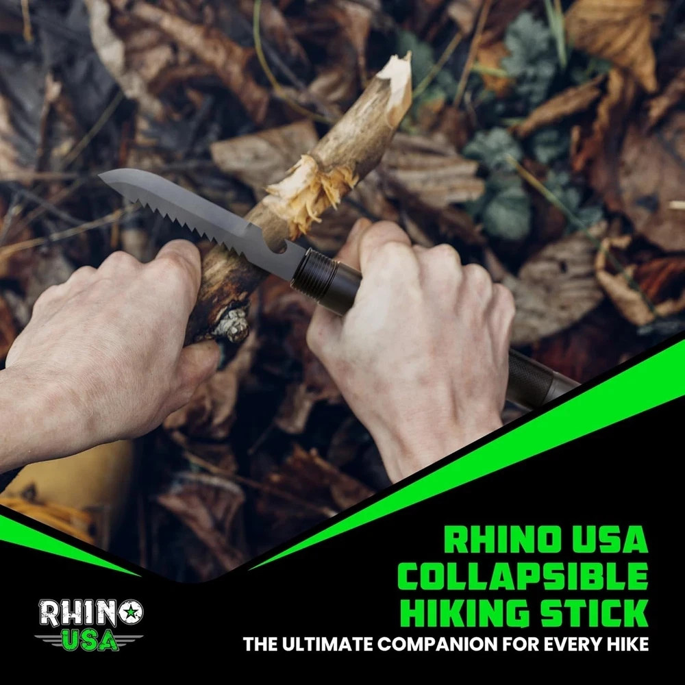 Tactical Hiking Stick with Integrated Survival Kit – Essential Camping Gear for