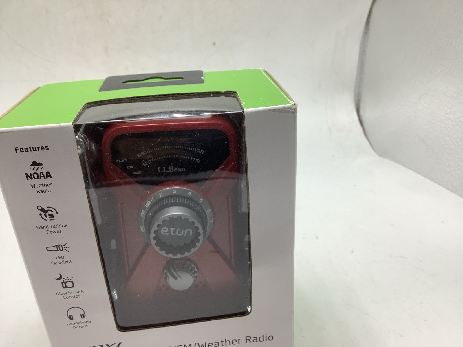 LL Bean Eton FRX1 Hand Turbine AM FM Weather Radio LED Flashlight Hand Crank!