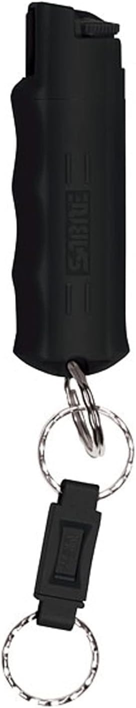 Sabre Red Pepper Spray Keychain .54oz Quick Release Black UV Dye HC-14-BK-US-02