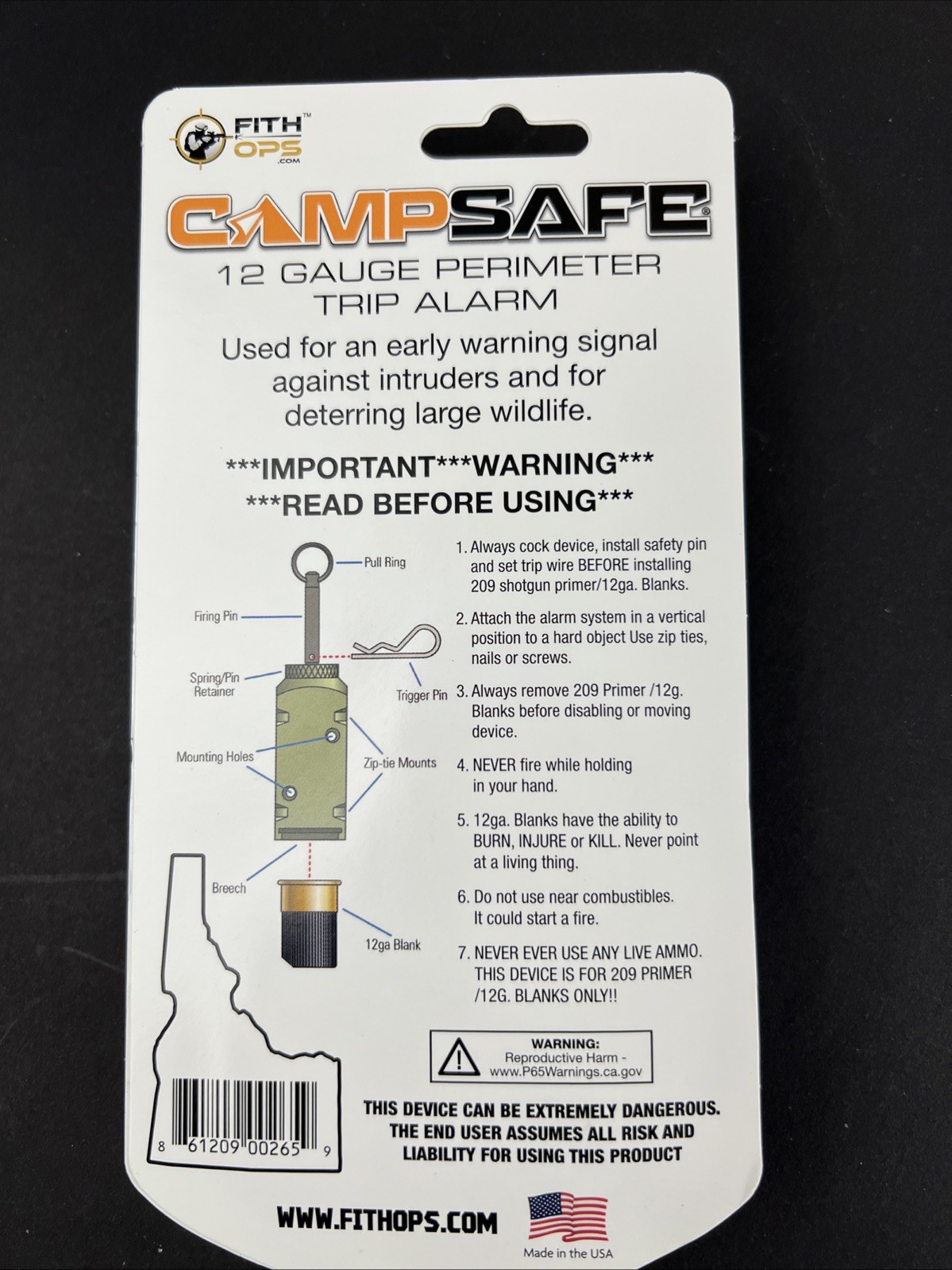 Lot Fifth Ops Camp Safe Perimeter Trip Alarm 12 Gauge 209 Adapter & Triplines