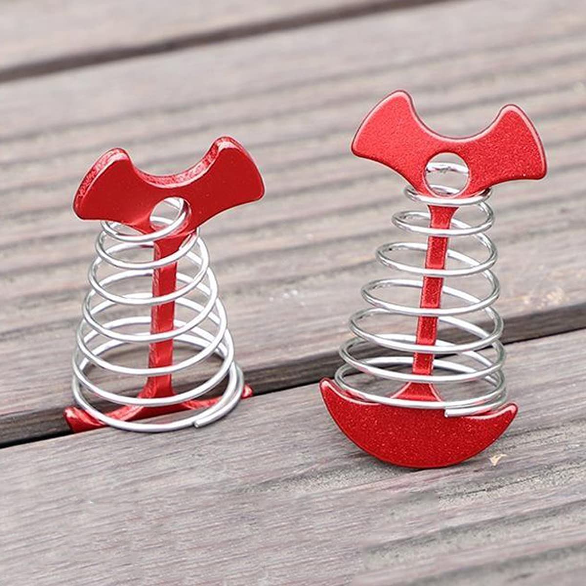 Alnicov 10Pcs Deck Plank Board Tent Stakes,Fishbone Anchor Pegs with red