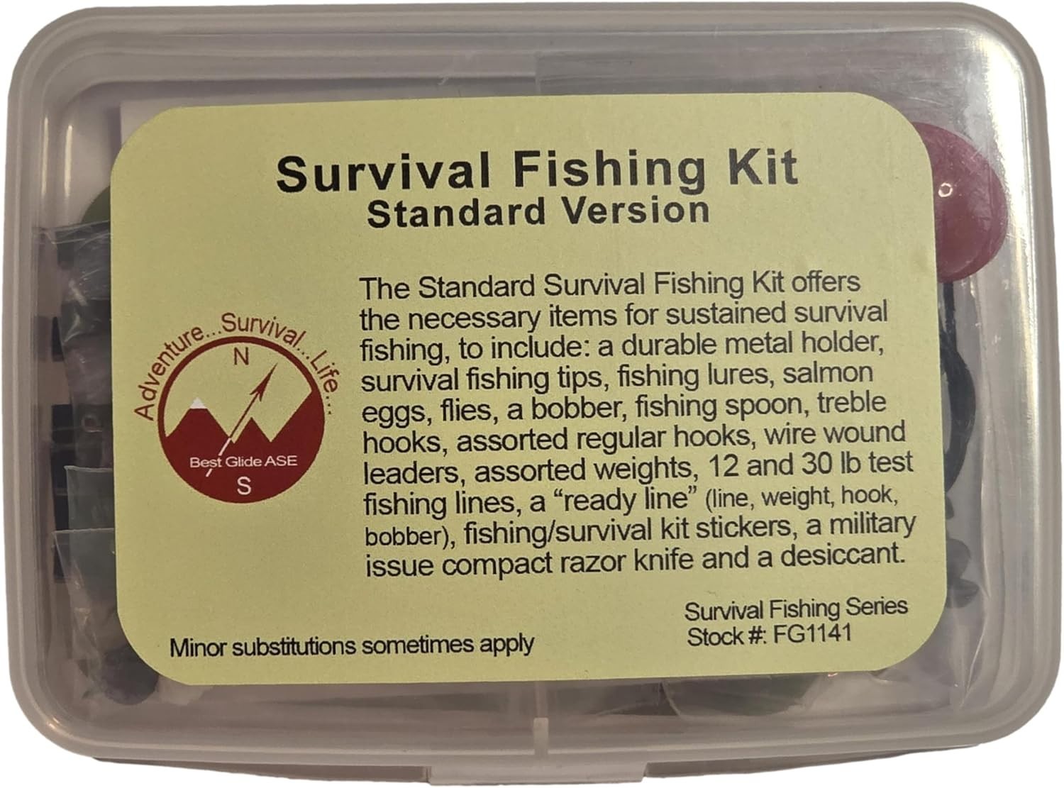 Survival Fishing Kit – Complete Gear in Compact 4.4×3.25×1 Inch Design