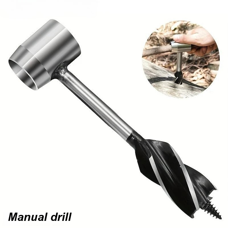 Survival Hand Drill Auger Design Four-Blade Multi-Purpose Bushcraft Tool Camping