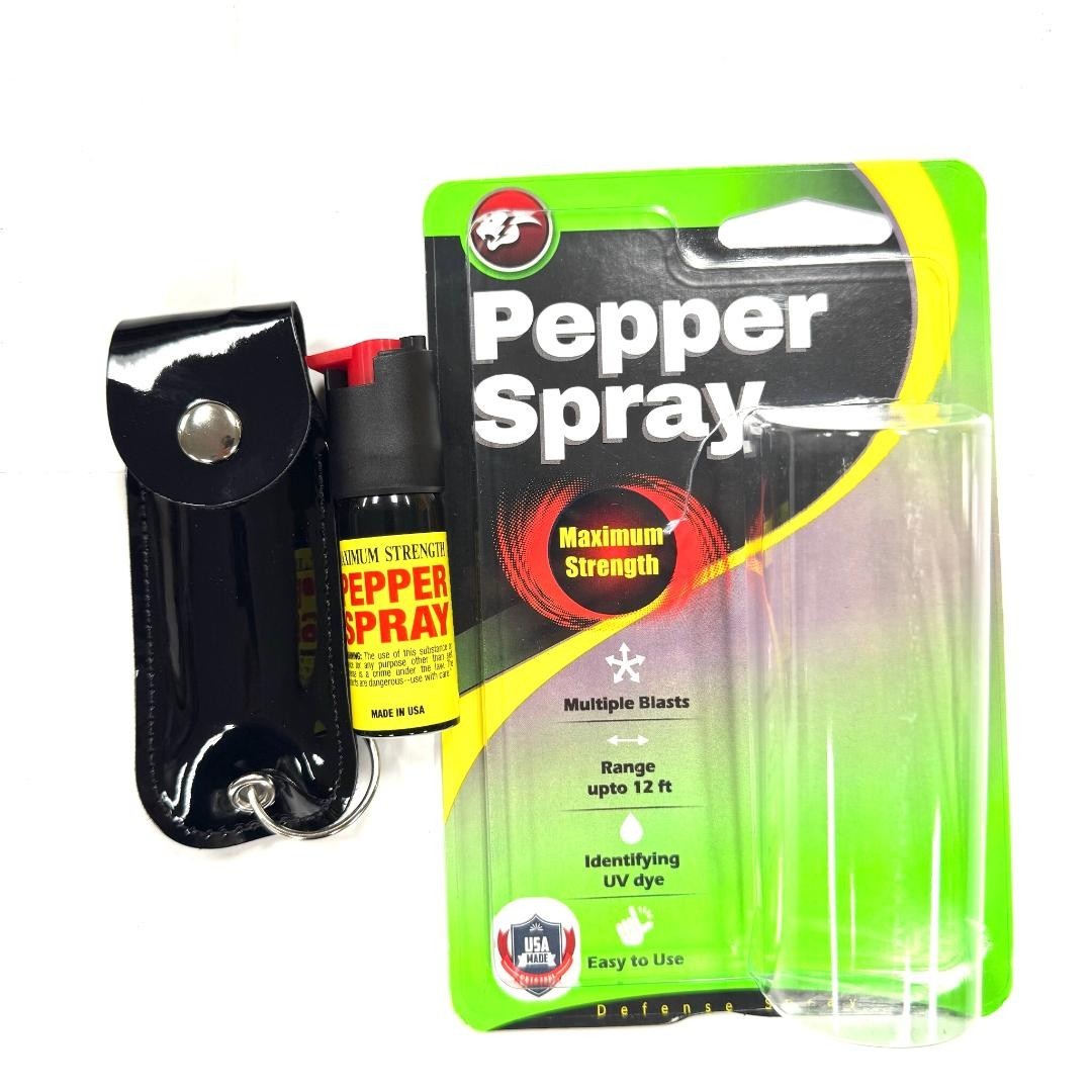 2 pcs Pepper Spray Black Color Maximum Strength Safety Self-Defense Key Chain