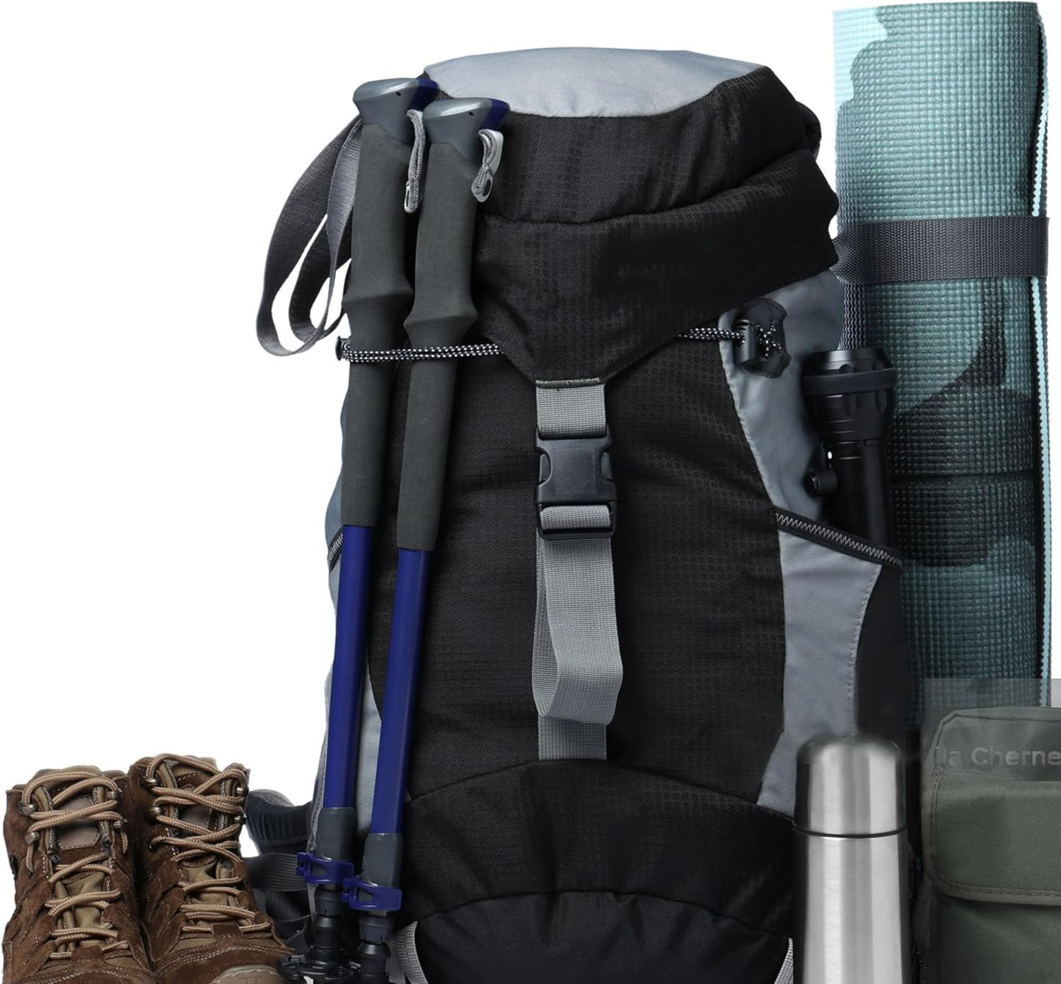 Adjustable Bungee Straps for Climbing Sticks and Trekking Poles – 4 Pack
