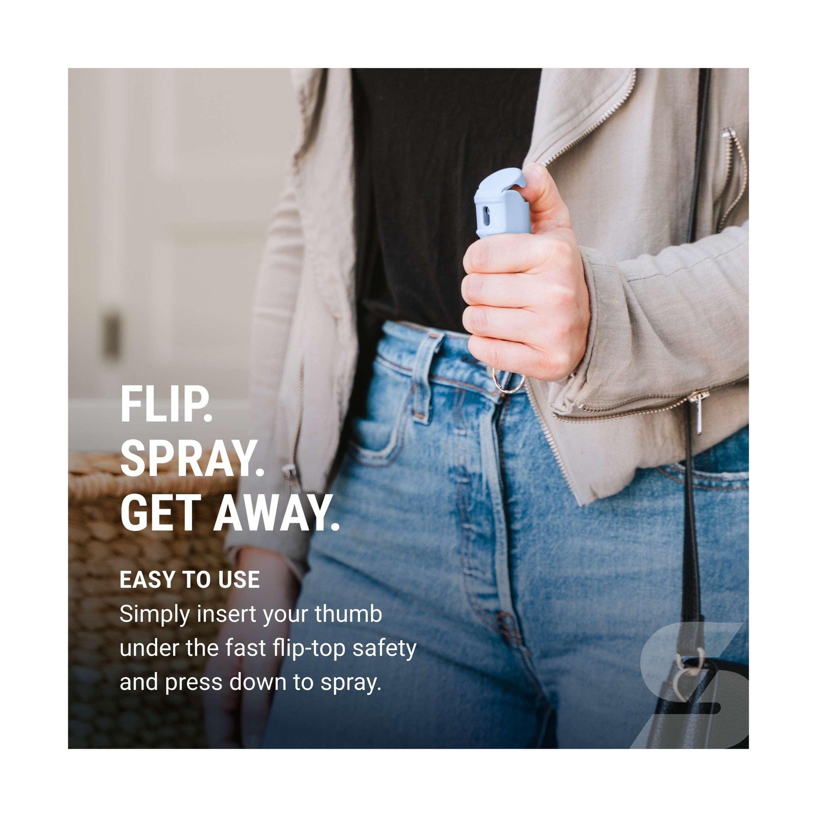 SABRE Pepper Spray – Fast Flip Top, Snap-Clip Keychain, Easy to Use & Carry, …