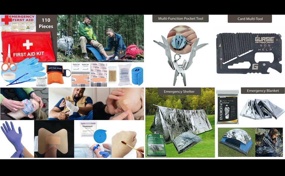 Gifts For Christian Men: Camping Hiking Fishing Tactical Survival Gear Kit – USA