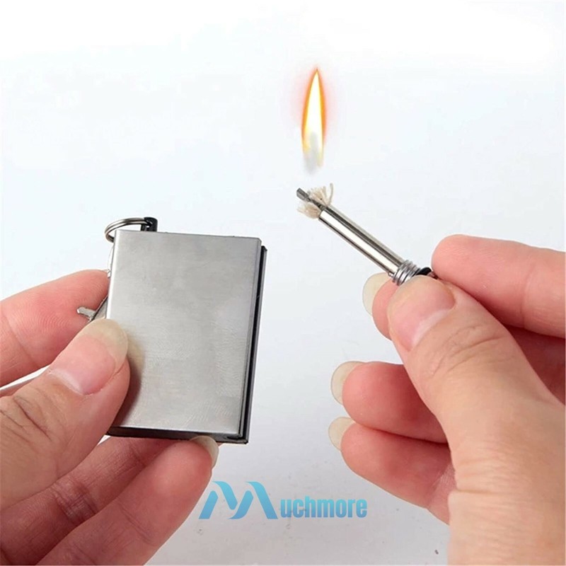 Emergency Fire Starter Magnesium Flint Match Striker Lighter Camp Survival Gear