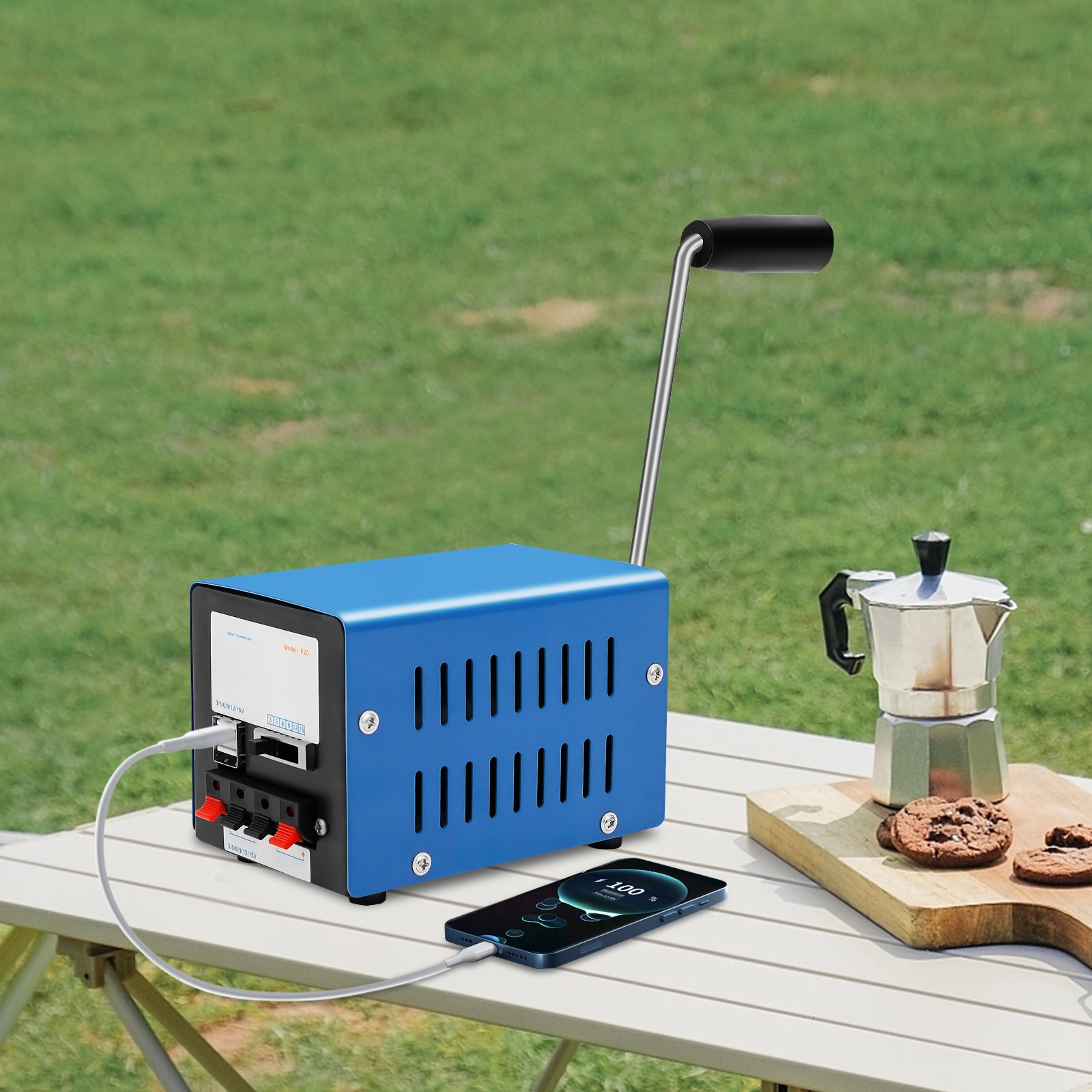 Camping Manual Crank Generator USB Hand Crank Emergency Dynamo Charger Generator