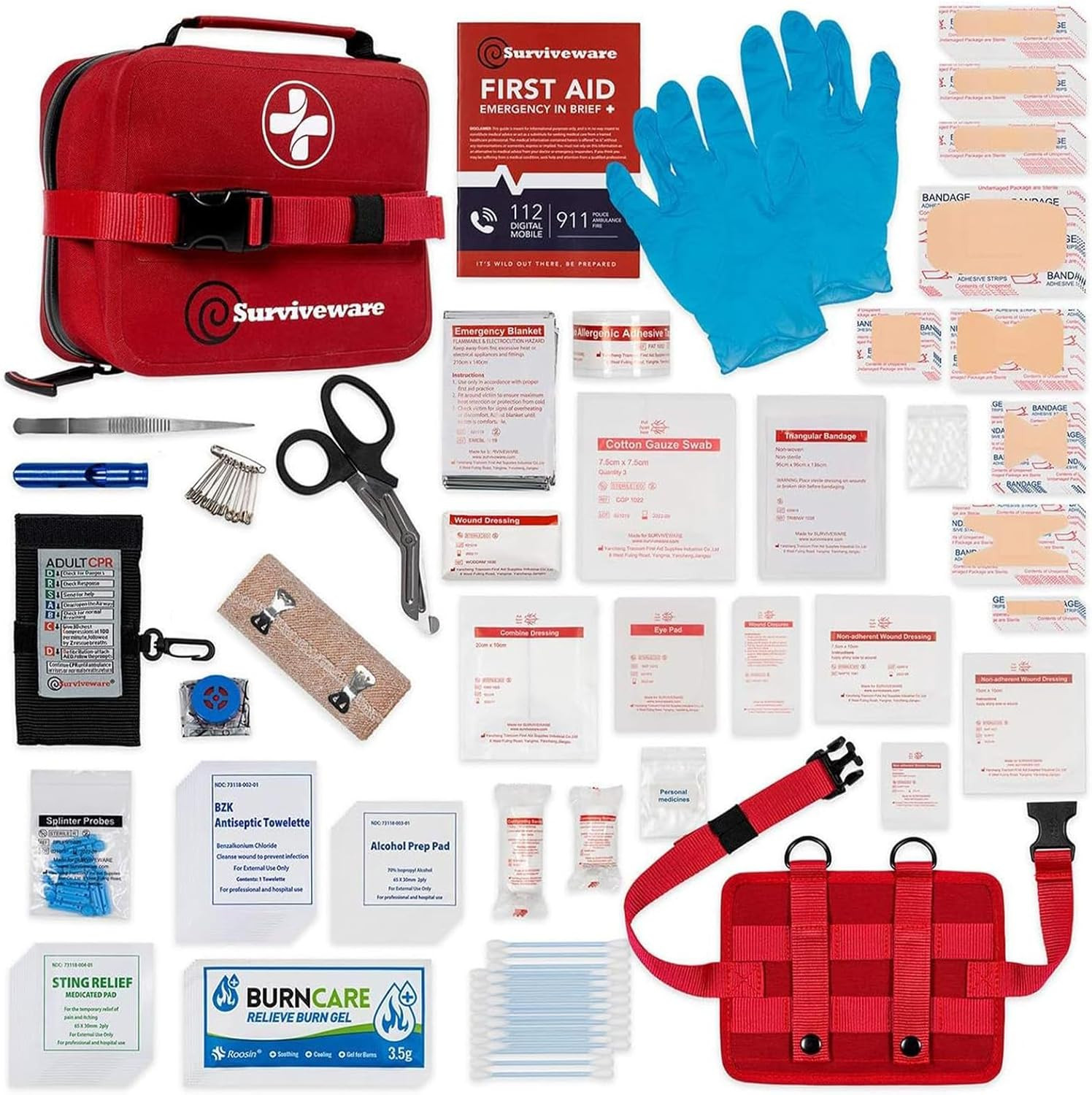 Waterproof Premium Survival First Aid Kit – Survival Emergency Preparedness for