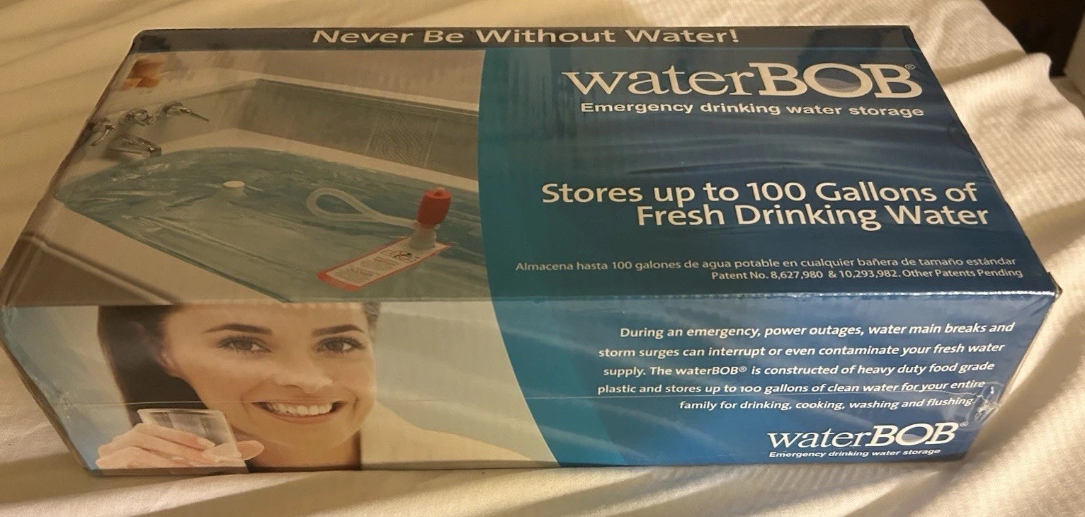 WaterBOB 100 Gallon Emergency Water Storage Bathtub Bag Kit NEW Sealed