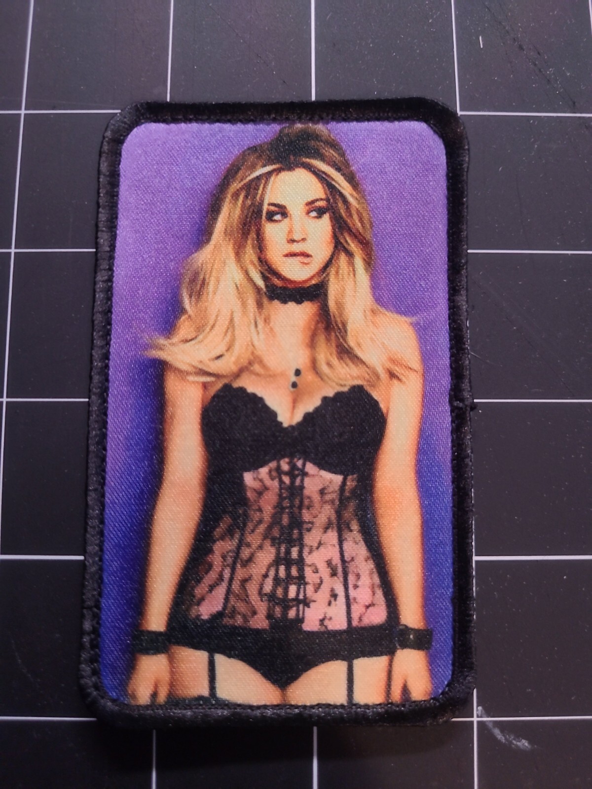 KALEY CUOCO 2″x4″ EDC patch hook backed. Queen of Hanks patch every day carry