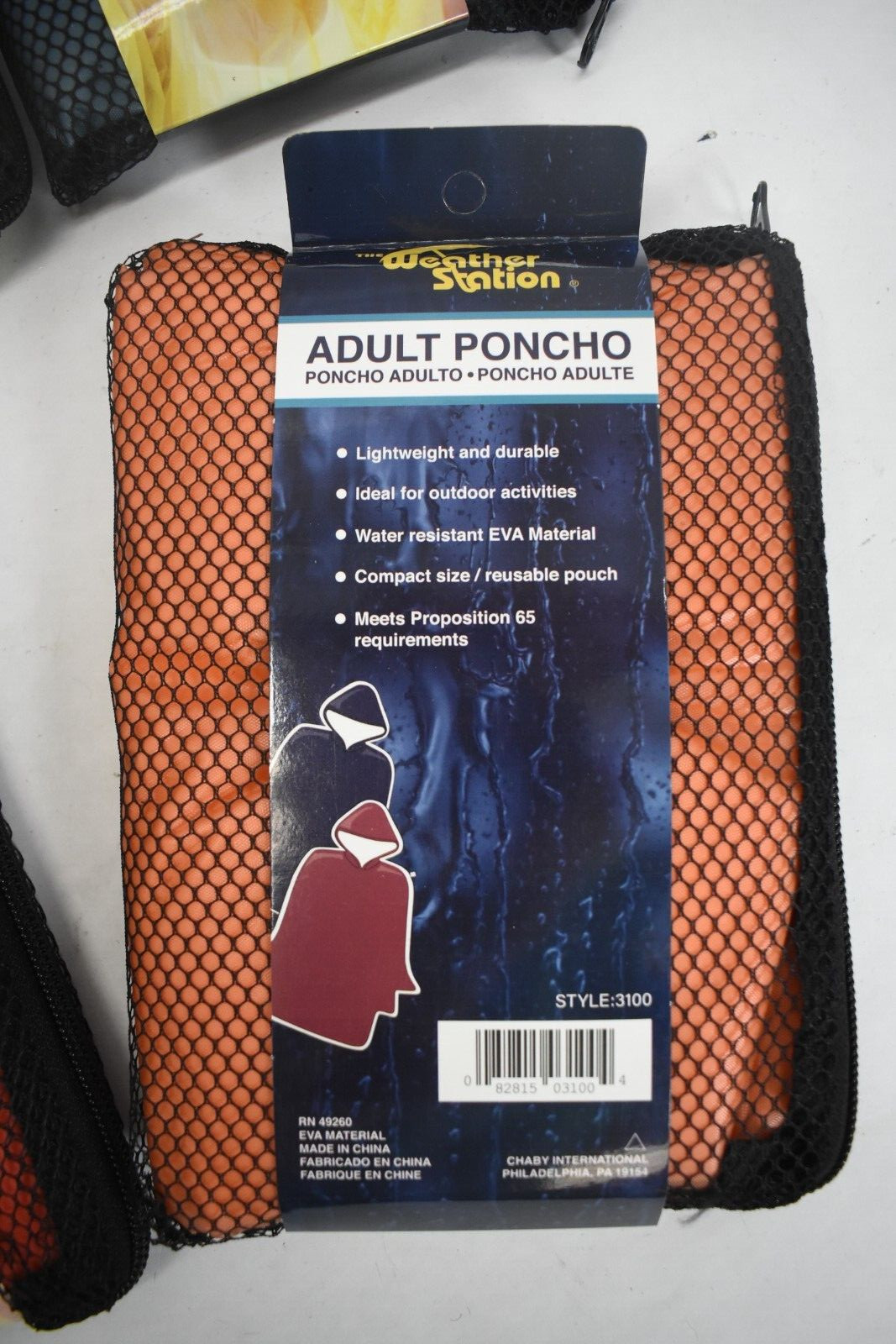 Lot of 5 The Weather Zone 3100 Rain Ponchos Assorted Colors One Size Fits All