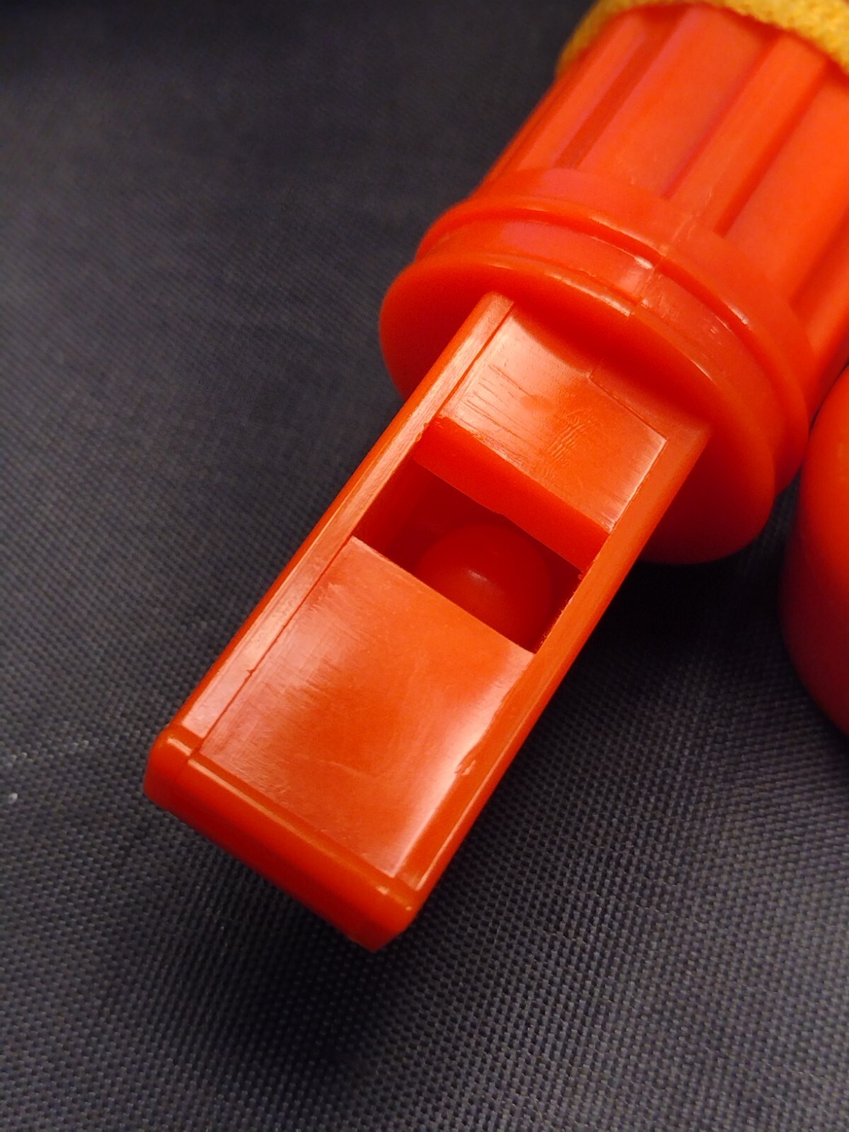 Orange Survival Whistle Compass Water Proof Matches Holder Mirror Strike Strip