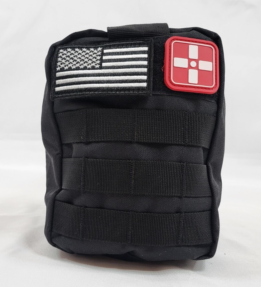 Emergency Survival Kit First Aid Bug out Military Prepper Kit Black Pouch 235Pcs