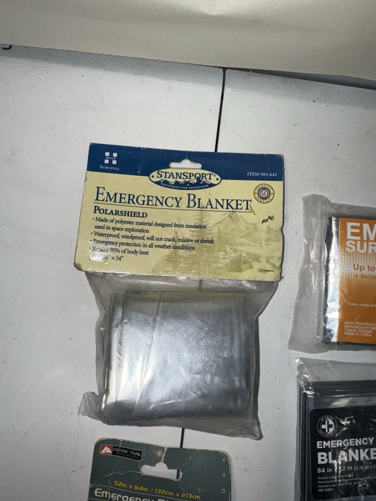 Lot of 8 Emergency / Survival Blankets – Mixed Brands – New