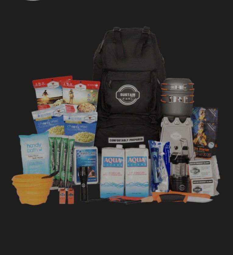 Sustain Supply Travel Survival Backpack Comfort Kit Of 2 Person