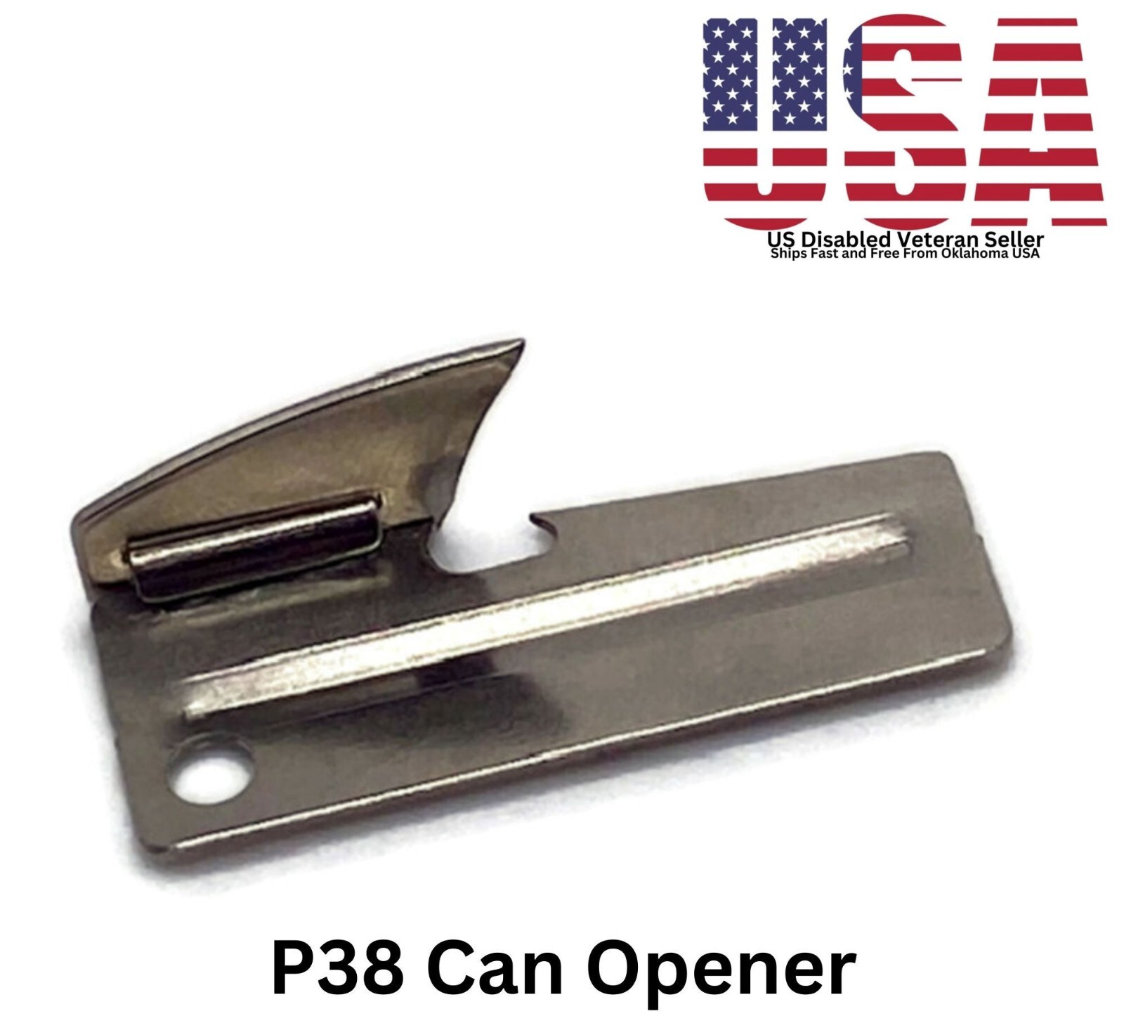 GENIUNE MILITARY ISSUE P38 CAN OPENER JOHN WAYNE NSN 7330-01-467-0680
