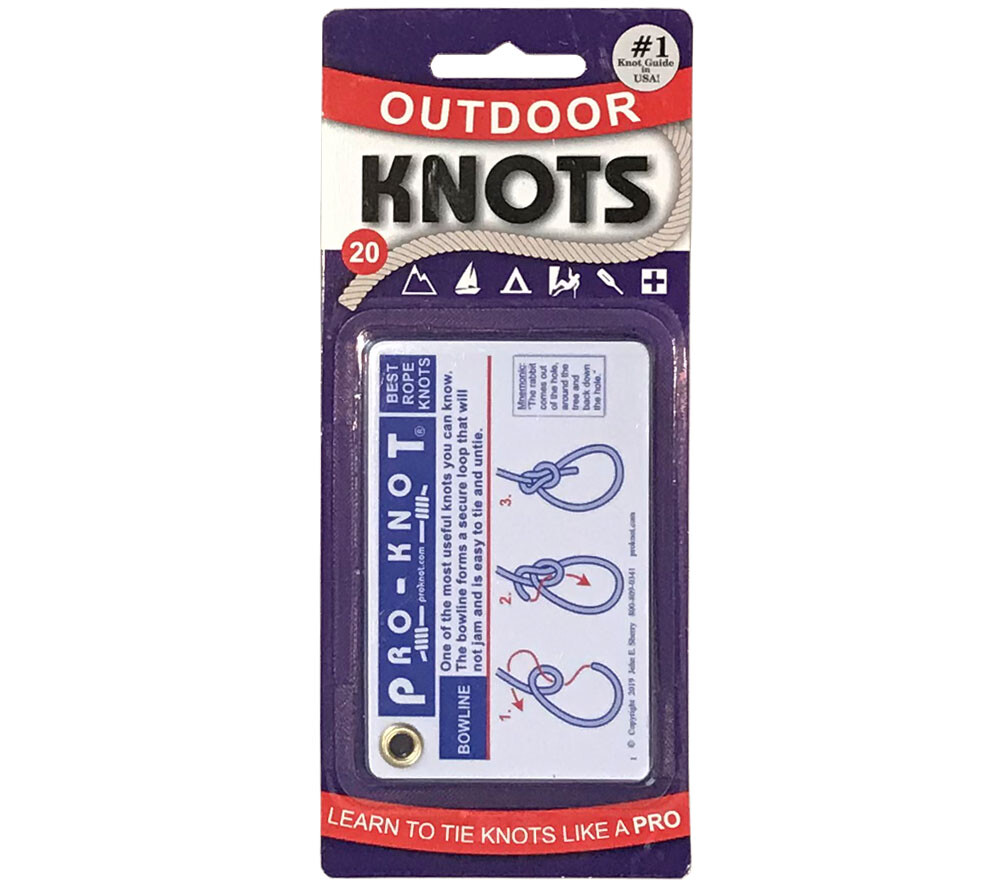 Pro-Knot Outdoor Knot Cards Waterproof Wallet Size Knot Tying Guide