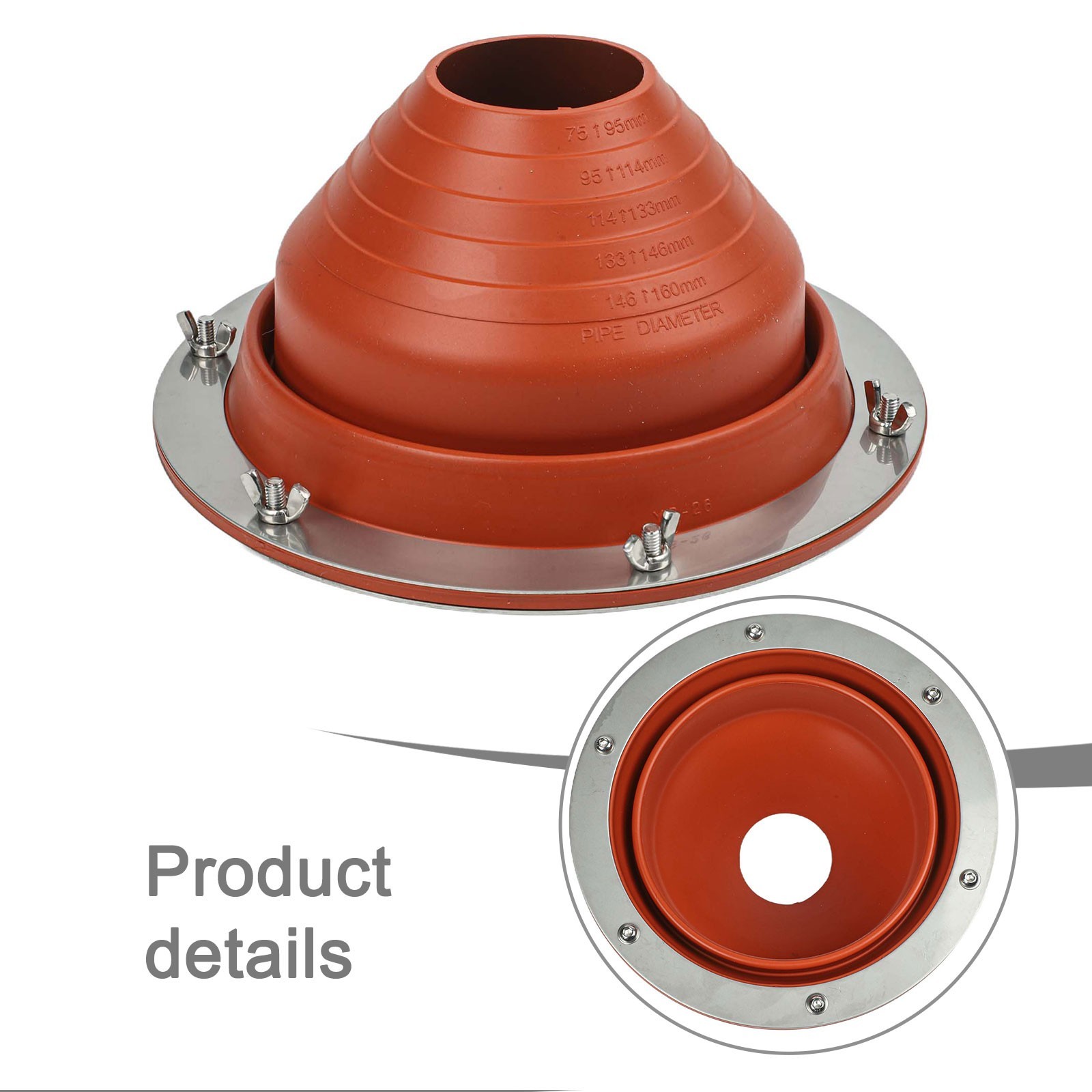 Adjustable Hole Size For tent Stove Flue Kit for Custom Fit 95mm 114mm