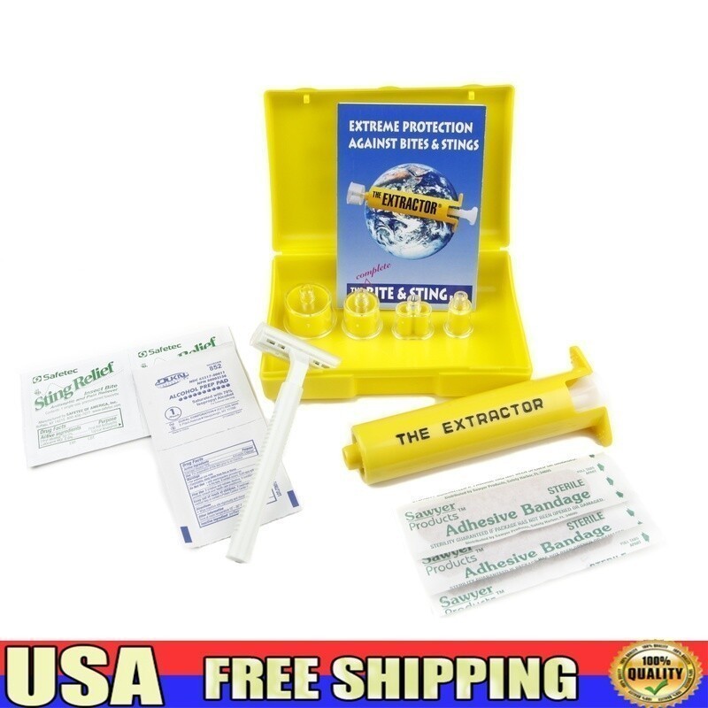 Venom Extractor Suction Pump Kit Snake Bite Bee Wasp Mosquito Stings Emergency