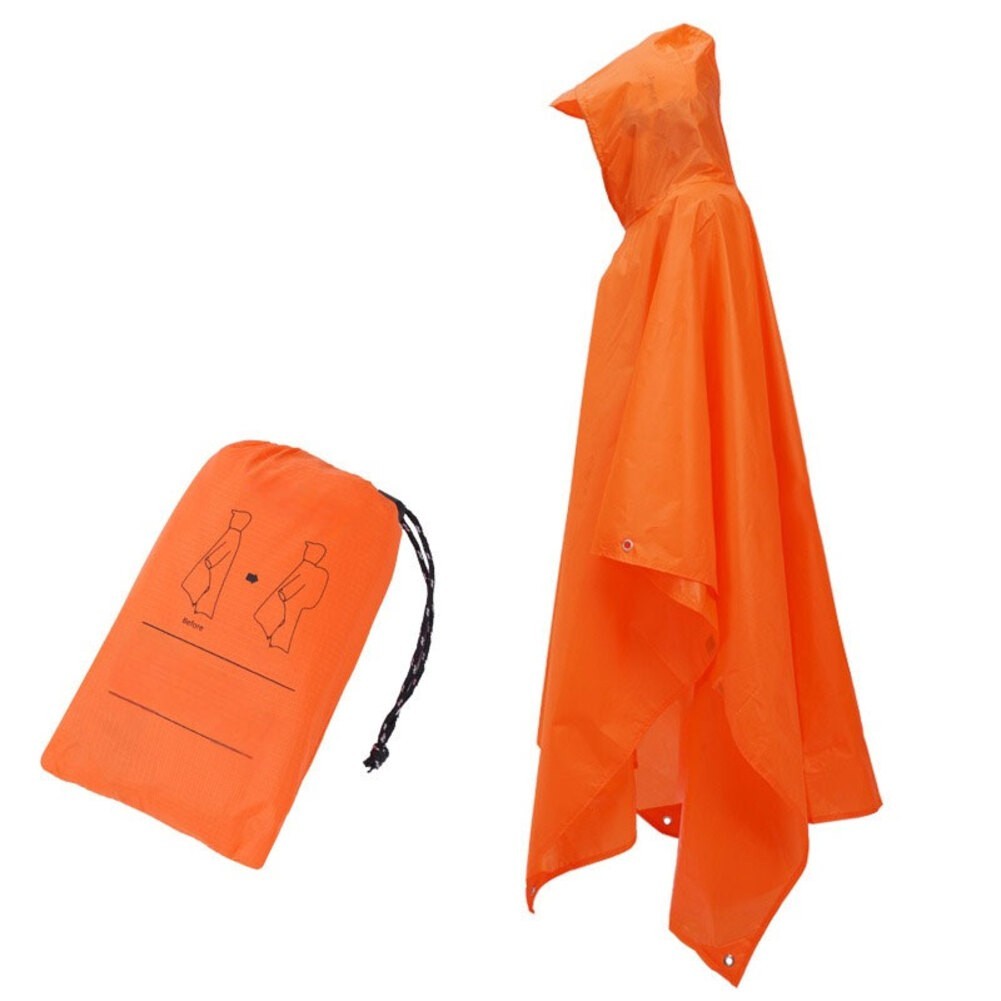 Multi Purpose Adult Raincoat with Hood Waterproof Windproof for Fishing Hiking