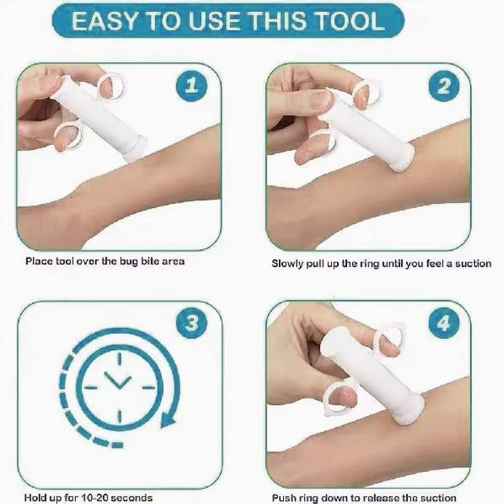 Bug Bite Suction Tool Venom Extractor Itch Relief First Aid Kit for Mosquito Bee