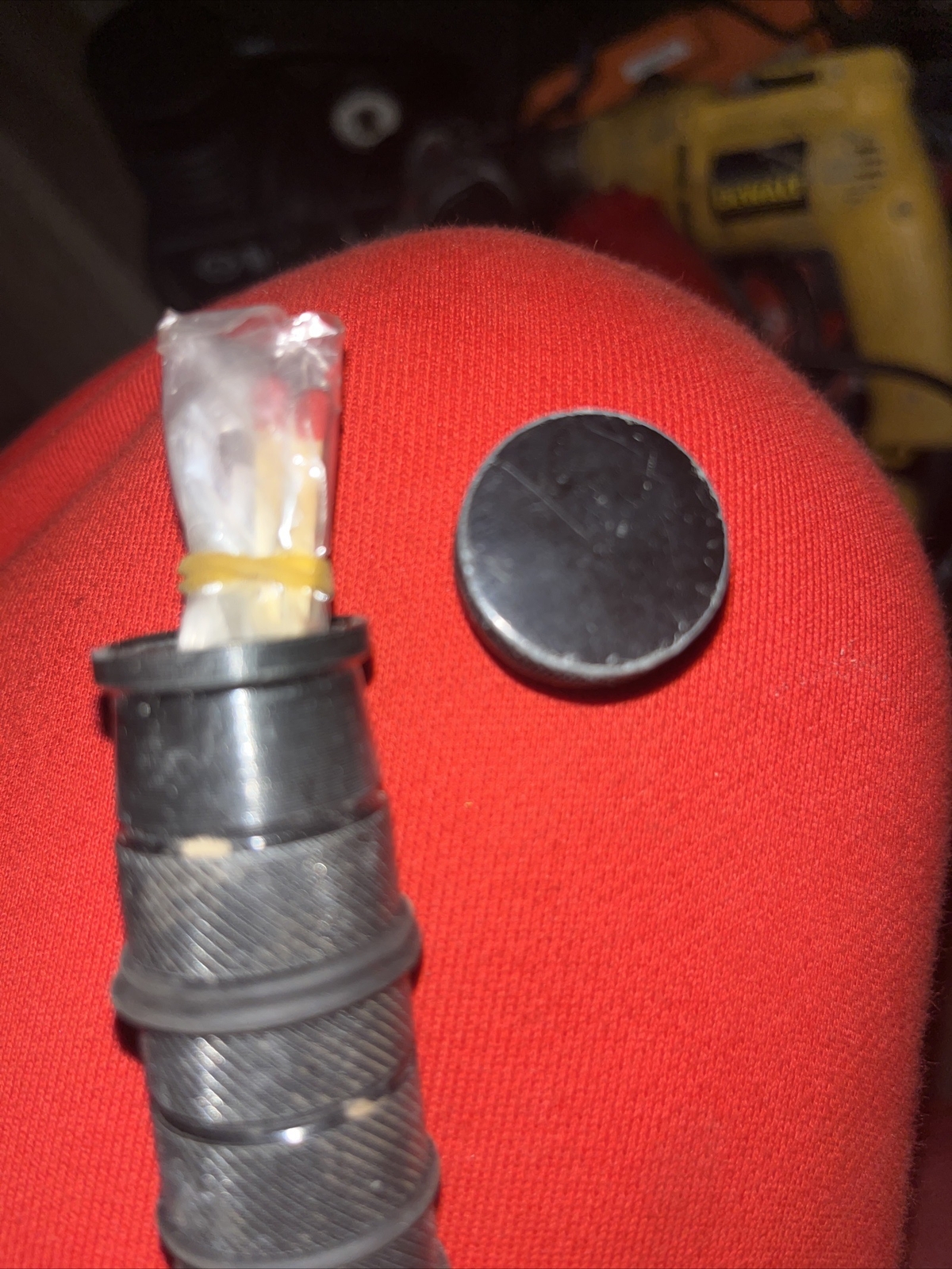 Survival Knife. With Storage Spot At Top Of Handle For Matches Included