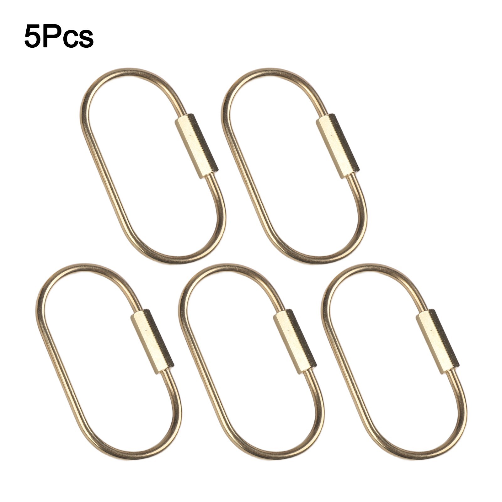 5pcs Brass Keychain Holder Clips for Car Keys and Handbags Outdoor Tool