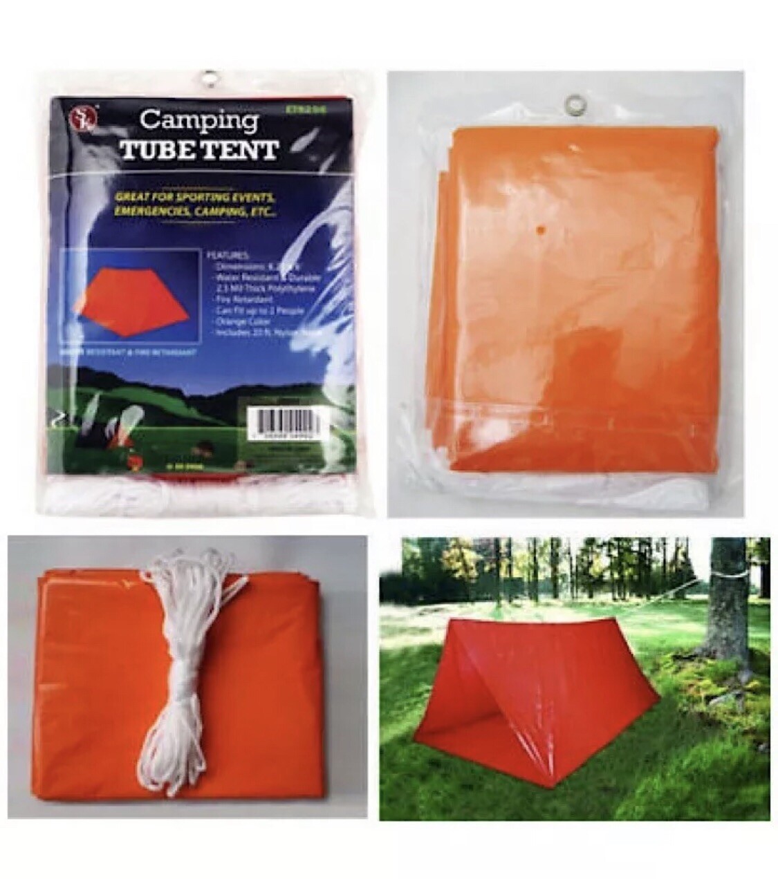 Emergency Survival Camping Shelter Tube Tent Waterproof Prepper