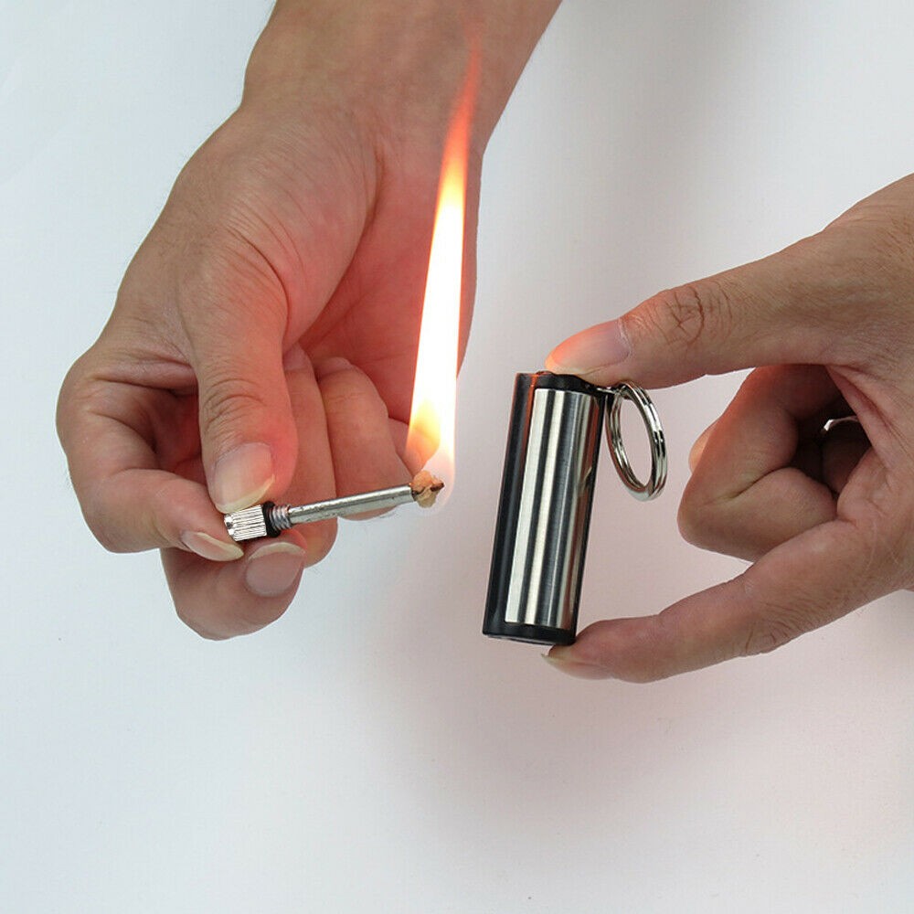 4Pcs Permanent Match Keychain Emergency Lighter Waterproof Survival Camp Tools