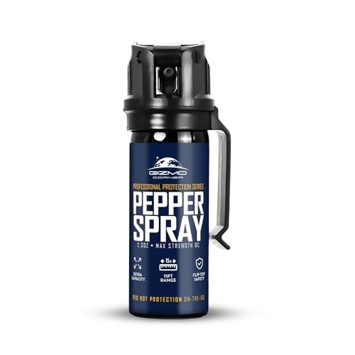 Pepper Spray for Self Defense, Large 2.3 oz Flip Top Safety, Belt Clip, 1-Pack
