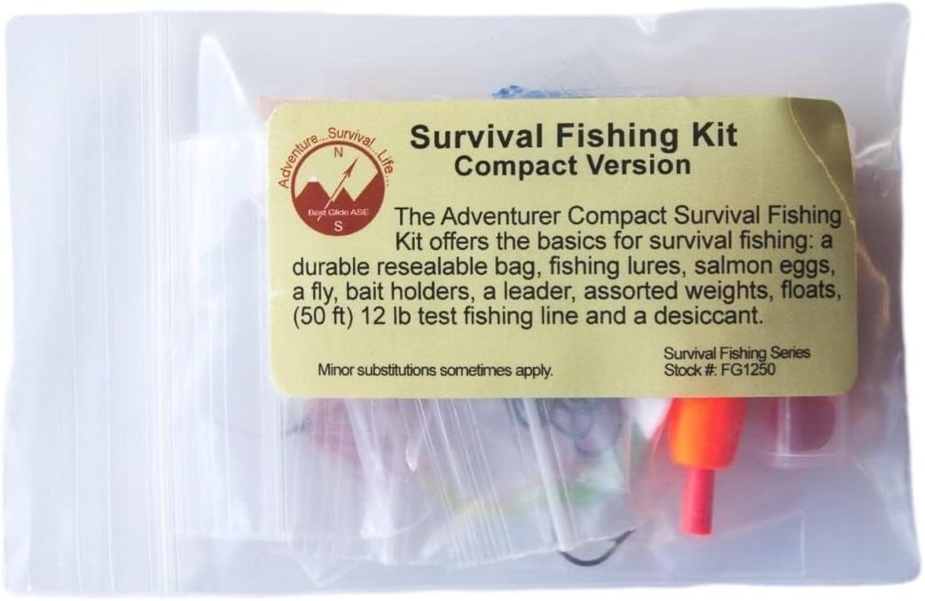 Lightweight Survival Fishing Kit in Moisture-Proof Bag for Adventurers