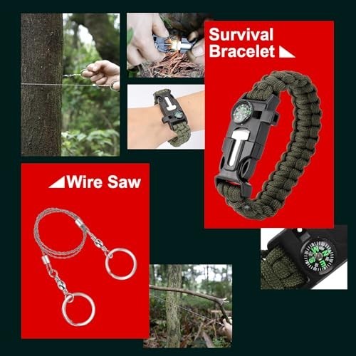116-in-1 Survival Kit, Emergency Gear with First Aid, Tactical Pen, Fishing Kit,