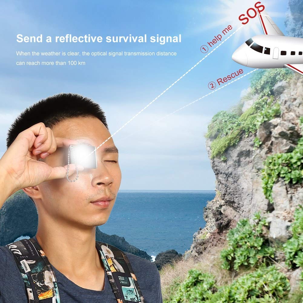 Emergency Rescue Mirror Multifunctional Reflective Acrylic Signal Mirror Outdoor W…
