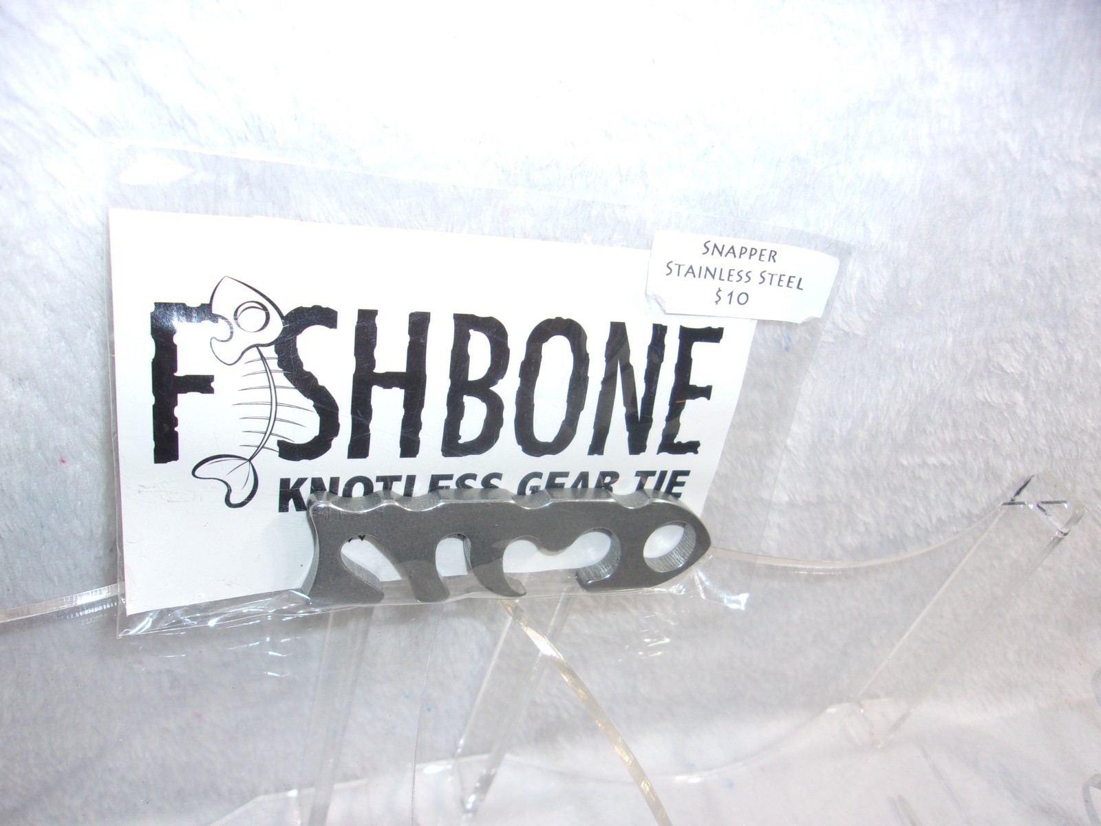 Fish Bone Knotless Rope Tie – Snapper – (1) Pack Stainless Steel NEW IN PACKAGE