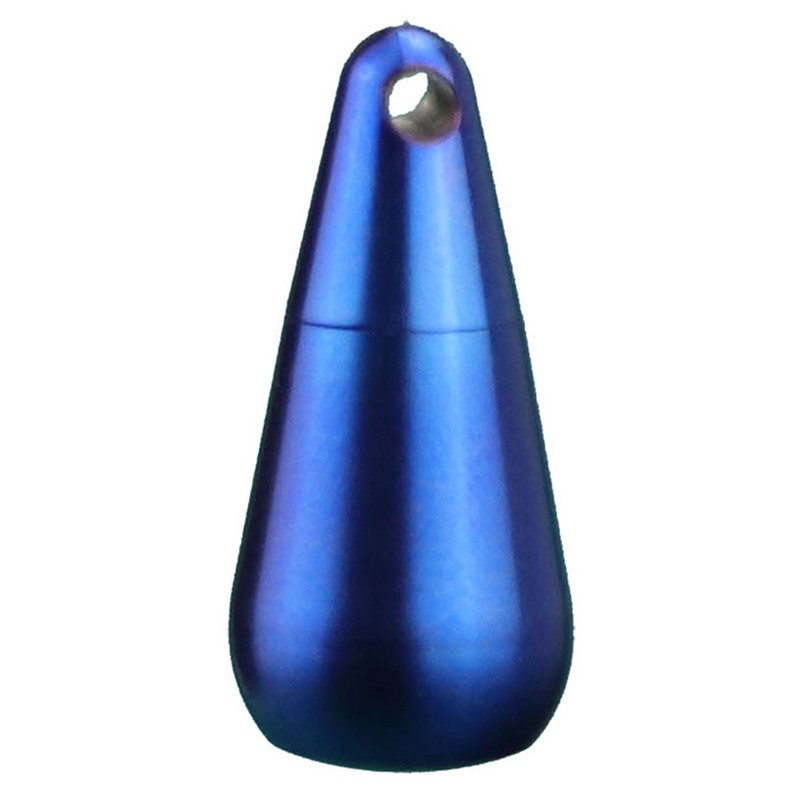 1Pc Mini Medicine Pill Box Pure Titanium Waterdrop Pendant Small Pill Bottle