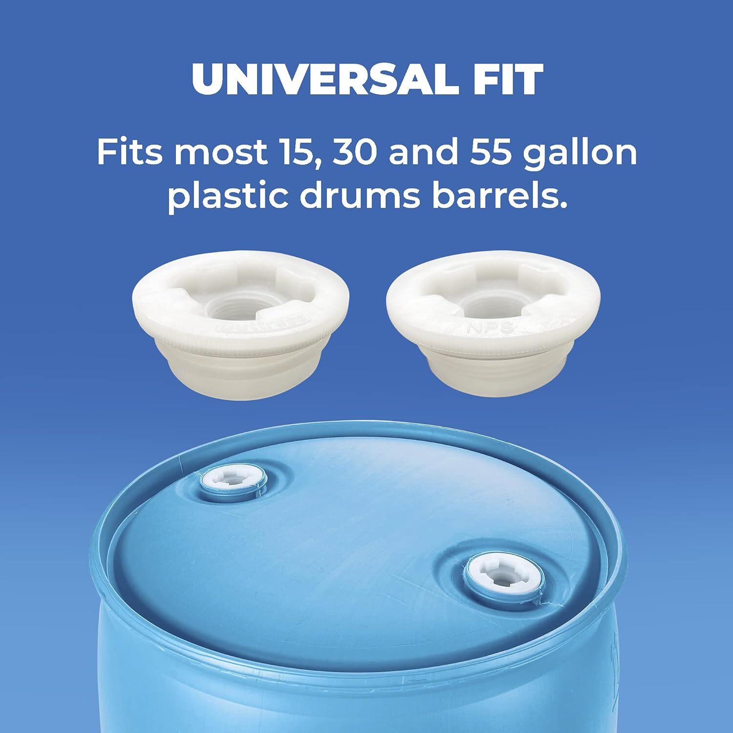 2 Pack Bung Caps Off White Compatible With 15G 30G 55G Drums Made In Usa