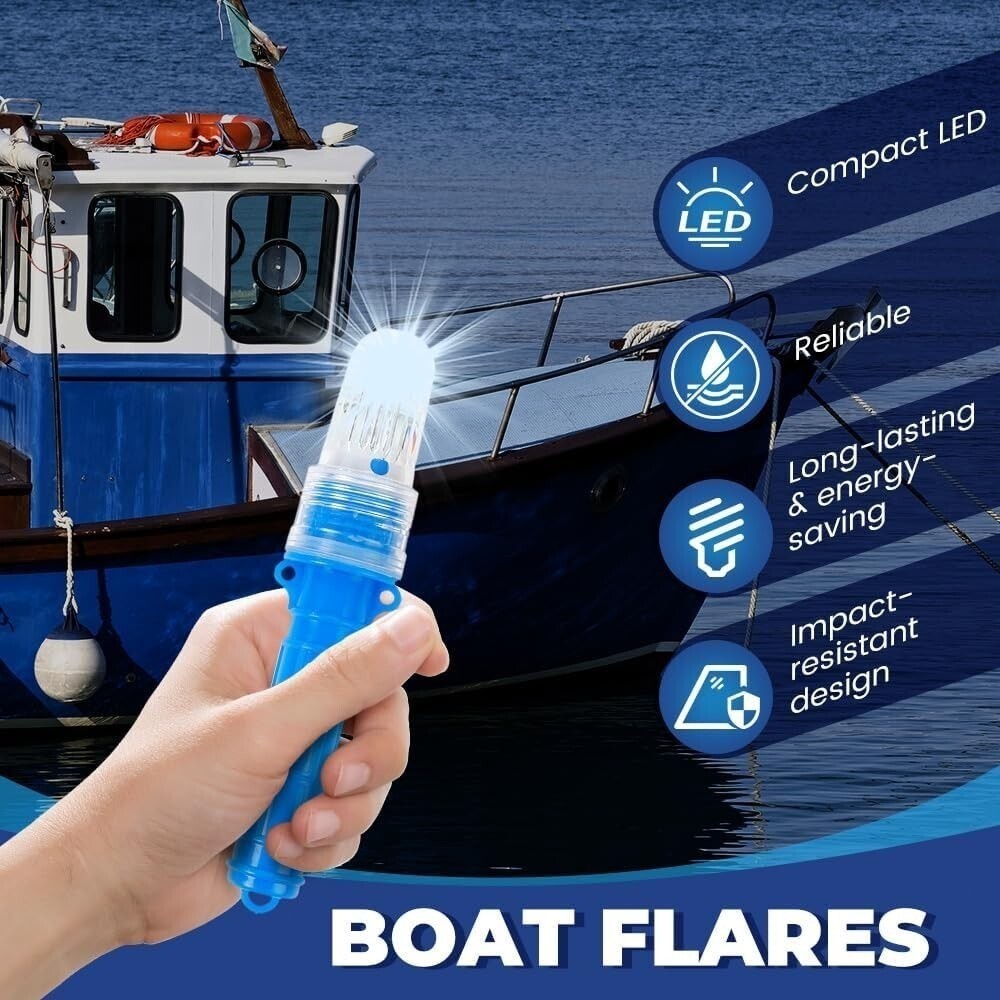 Electronic Boat Flare Boat Flares Safety Kit Signals 3Pcs Coast Guard Approved❥
