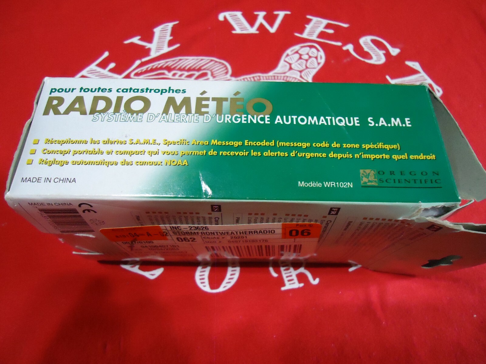 OREGON SCIENTIFIC MODEL WR102N ALL HAZARDS WEATHER RADIO AUTOMATIC S.A.M.E. ALER