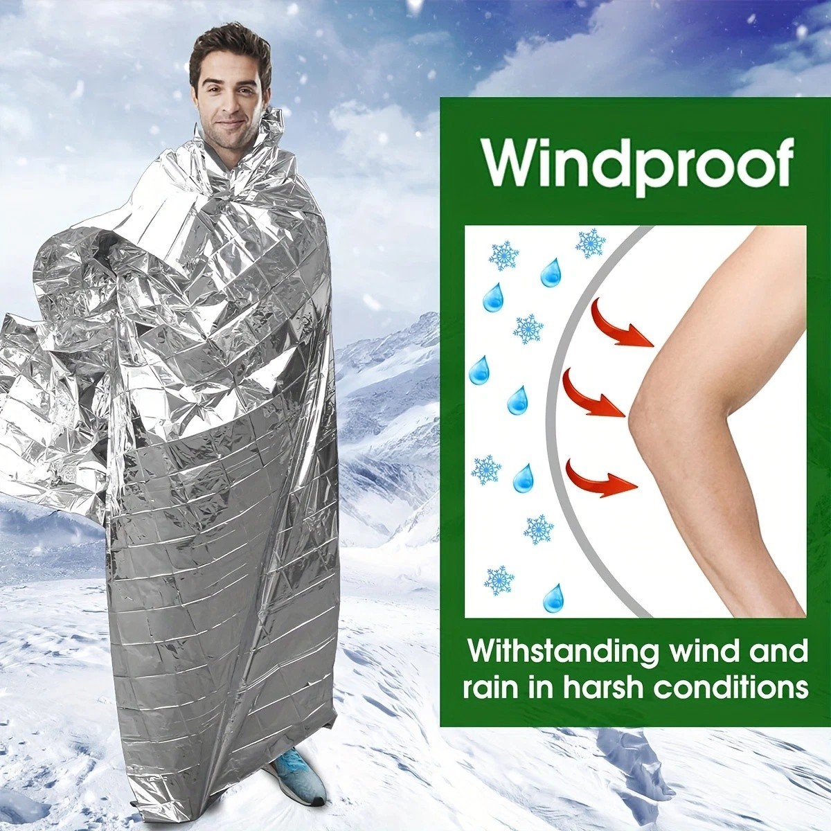 10Pack Emergency Mylar Thermal Blankets , New for Outdoor Sport Free Shipping !