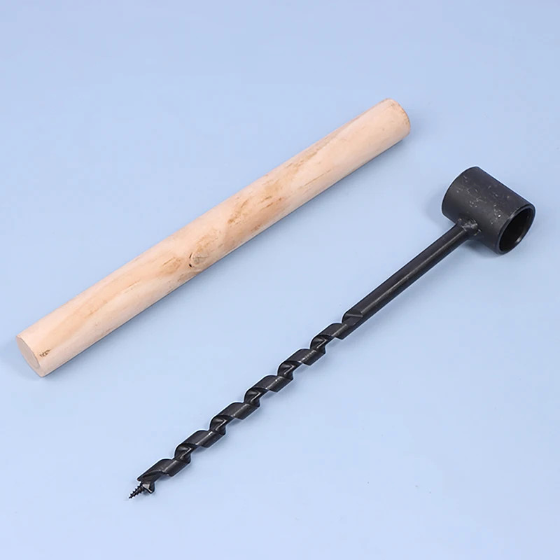 Portable Outdoor Survival Hand Drill Carbon Steel Manual Auger Drill Self-Tappin