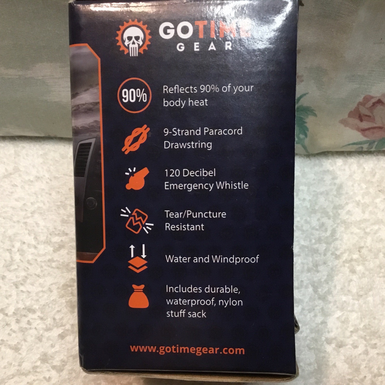 Go Time Gear Life Bivy Emergency Survival Sleeping Bag Thermal Bright Orange