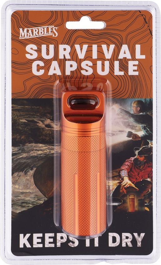 Marbles 4″ Orange Water Proof Container Anodized Aluminum With CNC-Finished